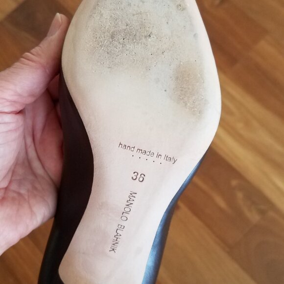 Manolo Blahnik brown leather pumps with 95mm heel size 6 - Picture 7 of 8